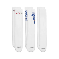 【NIKE 耐吉】襪子 Everyday Plus 三雙入 中筒襪 白襪 緩震 休閒 運動(DH3822-902)