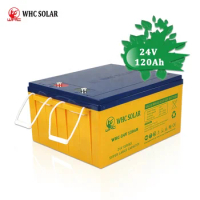 WHC hot selling large capacity deep cycle 24V home solar gel battery 12v 100ah 120ah storage agm ups lead acid batteries