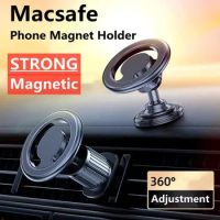 Magnetic Car Phone Holder Stand Macsafe Support in Car for iPhone 12 13 14 15 Pro Max Magnet Car Air Vent Clip Cellphone Mount