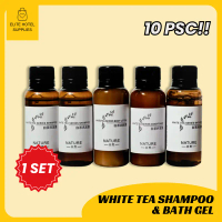 10pcs Disposable 30mL Shampoo Bath Gel White Tea Hotel Homestay Airbnb Budget Hotel Travel Size