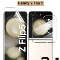 2in1 Front Back Screen Protector for Samsung Galaxy Z Flip 5 Hydrogel Film Protective BackTempered Glass