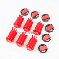 6x New Happ Type Push Button With Micro Switch For Arcade PC PS3 Xbox 360 Games Red Buttons