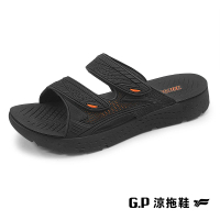 【G.P】男款輕羽量漂浮雙帶拖鞋G2285M-橘色(SIZE:40-44 共二色)