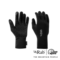 【RAB】Power Stretch Contact Grip Glove 刷毛保暖觸控手套 黑色 #QAH53