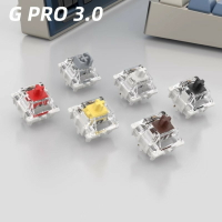 Gateron佳達隆機械鍵盤熱插拔軸體G紅茶白G銀PRO3.0雙彈簧G黃乳殼4016