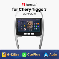 Junsun V1 AI Voice Wireless CarPlay Android Auto Radio for Chery Tiggo 3 2014 - 2015 4G Car Multimedia GPS 2din autoradio