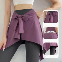 Women Skirts Yoga Pants Covering fabric Tennis Ruffled Mini Skirt Fitness High Waist Breathable Dance Short Sport Skort