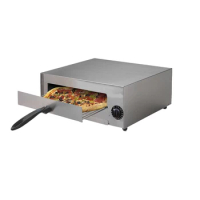 Electric Pizza Baker, Stainless Steel Pizza Oven with Timer, Countertop Convection Oven Pizza Maker with Removable Crumb Tray