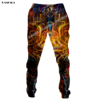 Meditation Madala Psychedelic 3D Printed Trousers Men Sweatpants Casual Long Jogger Loose Sports Pants Samurai Harajuku