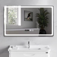 Bathroom Hanging Mirror Wall Mirror Toilet Storage Cabinet Wall-Mounted Touch Screen LED Wall-Mounted Multi-Functional HD Mirror with Light  21 dian