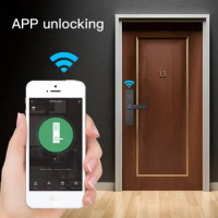 WiFi Smart Door locker tuya APP, Compatible With Alexa Google Home