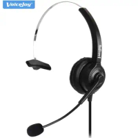 VoiceJoy Headset RJ9 plug with microphone For AVAYA 1603 1608 1616 9608 9610 9620 9640 9650 Phone Yealink T21 T22 T26 T28, etc