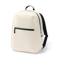 【MUJI 無印良品】耐水性棉熱熔接後背包/原色