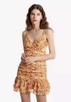 Urban Revivo Ruffled Chiffon Printed Dress