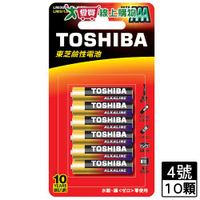 東芝 鹼性電池４號(10入)【愛買】