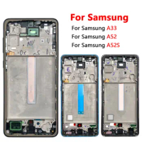 Middle Bezel Frame For Samsung A33 A52 A52S A72 Mid Middle Plate Frame Housing Replacement Parts