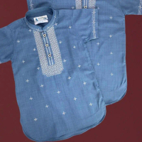 baju koko busana muslim pria al achwan kurta saudi blue