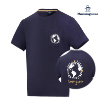 Munsingwear 企鵝牌 男款深藍色S.Caf☆☆環保科技咖啡™紗速乾防曬抑菌口袋印花短袖T-SHIRT MGRL2504