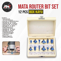 Mata Router Bit Set 12 PCS Box Kayu ALDO