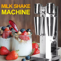 Commercial Stand Fully Multifunctional Double Head Milk Shaker Machine Stainless Steel Blender Mixer Milkshake Tea Shop