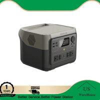 EF EcoFlow RIVER 2 MAX Portable Power Station, 500W Output, 512Wh LiFePO4 Battery Solar Generator, 1 Hour Fast Charging