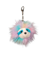 คลิปพวงกุญแจตุ๊กตาปอมปอม ลาย Rainbow Sloth สีหลากสี