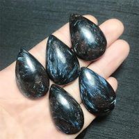 天然藍閃石水滴吊墜男女款掛件藍彼得石項鏈鑰匙扣包掛首飾品配件
