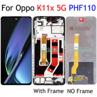 6.72 Inch Black For Oppo K11x 5G PHF110 LCD Display Touch Screen Digitizer Panel Assembly Replacement Parts / With Frame