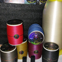 Gelasan molor SIZE 0.24/25 N66 BOBIN KUNING tekstur sasak padi keset panjang 6000 yard