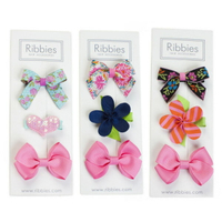 英國 Ribbies 綜合緞帶3入組|髮飾|髮夾(3款可選)