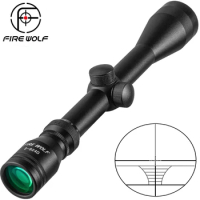 FIRE WOLF 3-9X40 Tactical Riflescope Optic Sniper Rifle Scope Hunting Scopes Airgun Sight Scope With Mount