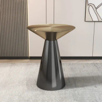 Nordic Stainless Steel Living Room Coffee Tables Italian Minimalist Light Luxury Sofa Side Tables Creative Round Corner Tables