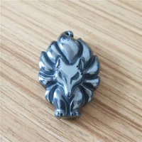 Drop Shipping Natural Terahertz Nine-tailed Fox Lucky Necklace Pendant Men and Women Crystal Stone Pendants jewelry gift