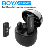 BOYA BY-WM3T Wireless Lavalier Lapel Microphone for iPhone Android Mobile DSLRs Cameras Youtube Live Streaming Recording Vlog