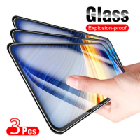3pcs Full cover tempered glass For Xiaomi Poco X3 NFC screen protector pocophone X3pro Clear protective Glass X 3pro X3nfc
