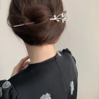 Women Lotus Cheongsam Flower Hairstyle Design Tool Hanfu Hair Sticks Chinese Style Headwear Metal Hairpin Ancient Style Hairpin
