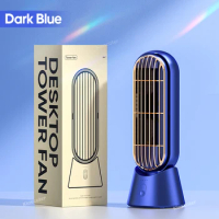 Table Bladeless Fan Desk Standing Small Usb Charging Fan Super Quiet Stand-up Bedside Cooler Hd Power Display Lasting Battery