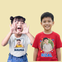 Kaos Anak Custom Foto & Nama | Bebas Reques Foto & Nama Unisex Fashion