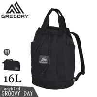 【GREGORY 美國 16L GROOVY DAY後背包《時尚黑》】140953/日系街包/休閒背包/水桶包