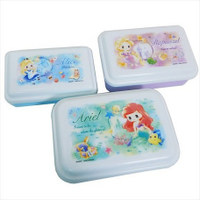 日本製 迪士尼 公主 便當盒 3入 Q版 午餐盒 收納盒 餐盒 愛麗兒 愛麗絲 長髮公主 J00014950