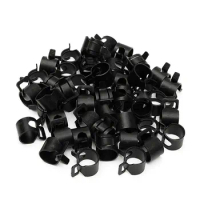 free shipping 10pcs Hose Clamps Fuel Hose Line Water Pipe Clamp Hoops Air Tube Fastener Spring Clips M6-32mm