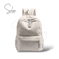 Salsa Tas Ransel Wanita Style Korea Bahan Corduroy Fashionable untuk Remaja & Kuliah Tas Ransel Wani