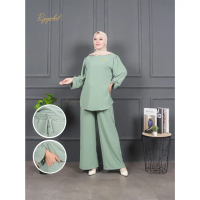 STELAN WANITA CRINKLE / 1 SET STELAN WANITA / ATASAN CELANA WANITA KULOT