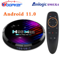 Woopker H96 Max X4 TV Box Android 11.0 Amlogic S905X4 8K Media Player 4GB 64GB BT4.0 2.4G/5G Wifi Smart Set Top