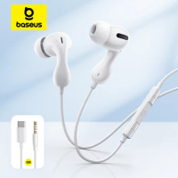 Baseus Encok CZ20/HZ20 Wired Earphone Type-C/3.5mm Jack Hi-Res Audio with Mic Wired Headset For Laptop Computer Tablet Cellphone