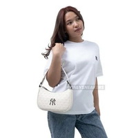 MLB NEW YORK YANKESS MONOGRAM EMBOS HOBO BAG WHITE (100% AUTHENTIC)