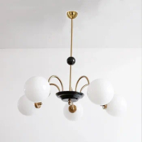 Multiple Heads Magic Beans Ceiling Chandelier For Living Room Bedroom Kitchen High Transmittance Glass Lampshade Pendant Lamp