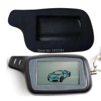 X5 LCD remote control key fob Chain + Silicone Case for Russian Version 2-way Tomahawk X5 X3 two way car alarm system
