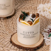 Customize Brand Scented Candle Gift Box Creative E-commerce Holiday Gift Dried Flower Scented Soy Candle Customize Brand Scented
