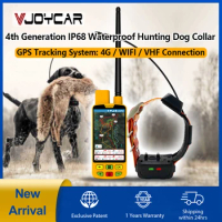 Vjoycar New IP68 Waterproof Hunting Dog Tracking Collar GPS Tracker Without Sim Card Dog Smart GPS System Support 4G / WIFI